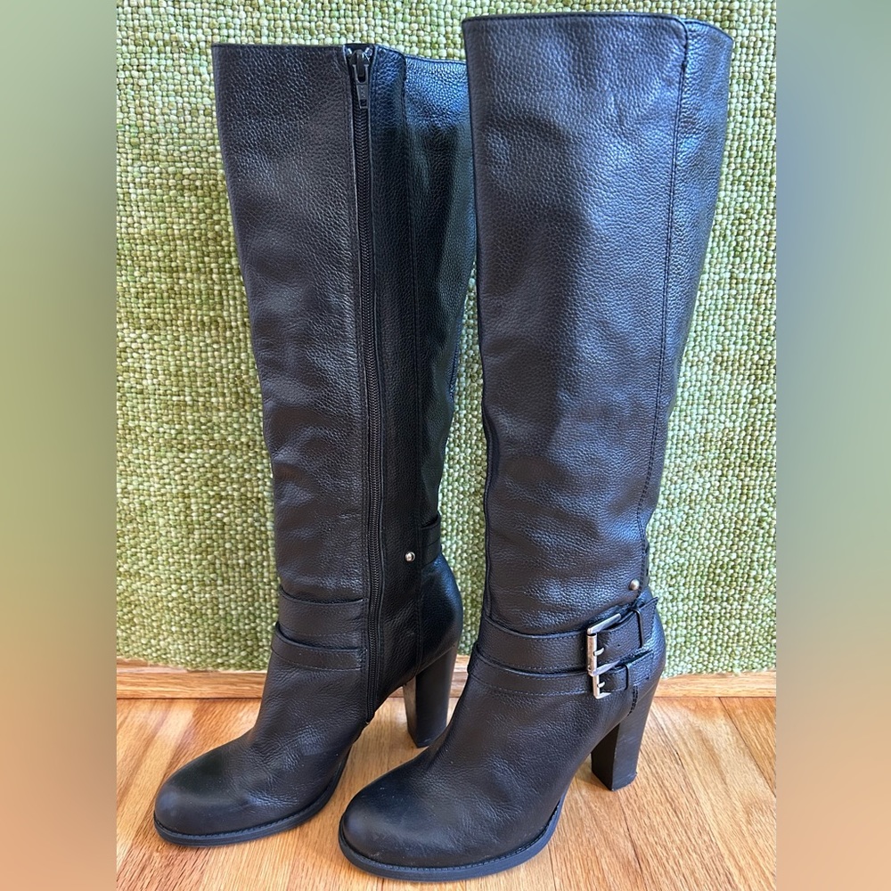 Bandolino Halissa Heeled Leather Boots Black 9